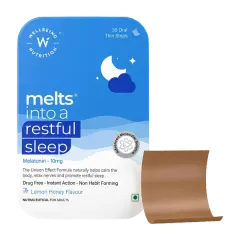 Wellbeing Nutrition Melts Restful Sleep Lemon Honey Strips 30s #Wbnmslp